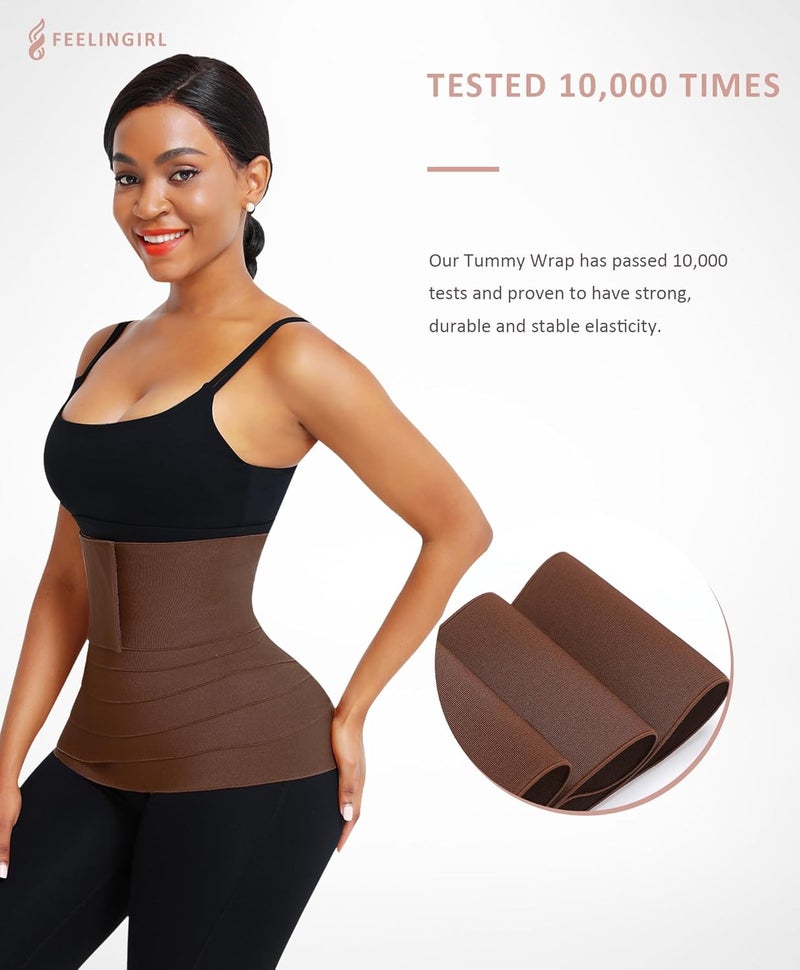 FeelinGirl Waist Trainer for Women Sauna Belt Tummy Wrap Plus Size - Image 5